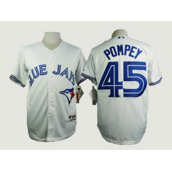 Men's Toronto Blue Jays #45 Dalton Pompey White Jersey