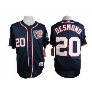 Men's Washington Nationals #20 Ian Desmond Navy Blue Jersey