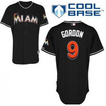 Miami Marlins #9 Dee Gordon Black Jersey