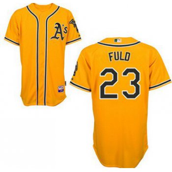 Oakland Athletics #23 Sam Fuld Yellow Jersey