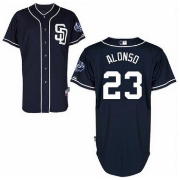 San Diego Padres #23 Yonder Alonso Navy Blue Jersey