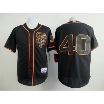 San Francisco Giants #40 Madison Bumgarner 2015 Black SF Edition Jersey