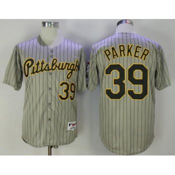 Men's Pittsburgh Pirates #39 Dave Parker Gray Pinstripe 1997 Throwback Turn Back The Clock MLB Majestic Collection Jersey