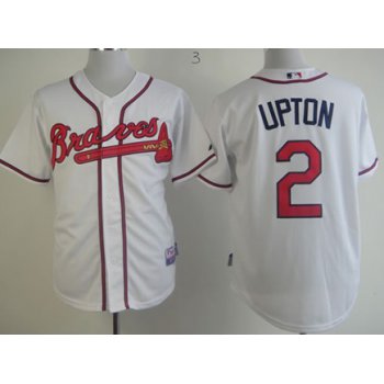 Atlanta Braves #2 Melvin Upton White Jersey