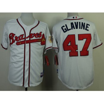 Atlanta Braves #47 Tom Glavine White Cool Base Jersey