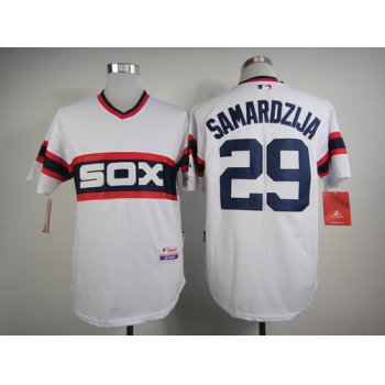 Chicago White Sox #29 Jeff Samardzija 1983 White Pullover Jersey