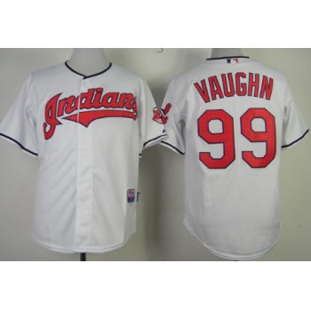 Cleveland Indians #99 Rick Vaughn White Jersey