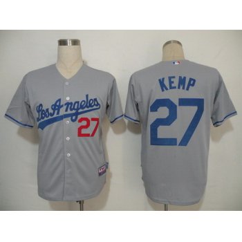 Los Angeles Dodgers #27 Matt Kemp Gray Jersey