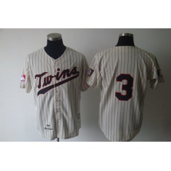 Minnesota Twins #3 Harmon Killebrew 1969 Cream Throwback Jersey