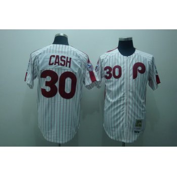 Philadelphia Phillies #30 Dave Cash 1976 White Throwback Jersey