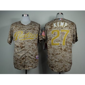 San Diego Padres #27 Matt Kemp 2014 Camo Jersey