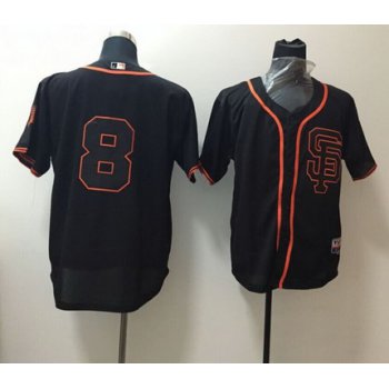 San Francisco Giants #8 Hunter Pence 2015 Black SF Edition Jersey