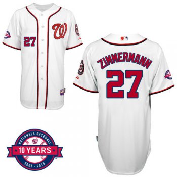 Washington Nationals #27 Jordan Zimmermann White 10TH Jersey