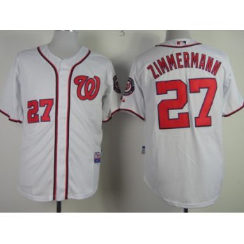 Washington Nationals #27 Jordan Zimmermann White Jersey