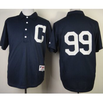 Cleveland Indians #99 Greg Vaughn 1902 Navy Blue Jersey