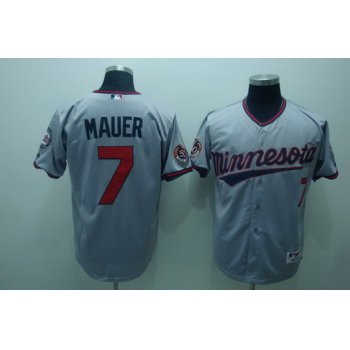 Minnesota Twins #7 Joe Mauer Gray Jersey