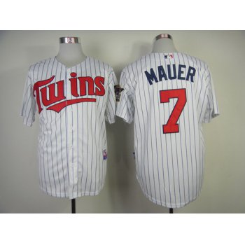 Minnesota Twins #7 Joe Mauer White Jersey