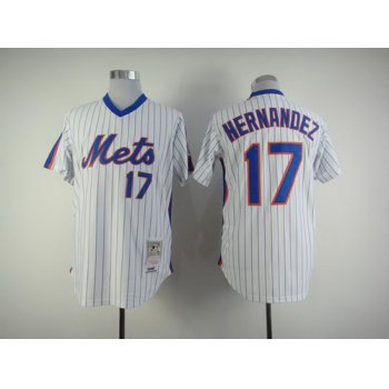 New York Mets #17 Keith Hernandez 1986 White Throwback Jersey