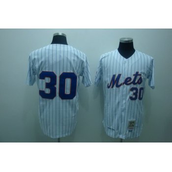 New York Mets #30 Nolan Ryan 1969 White Throwback Jersey