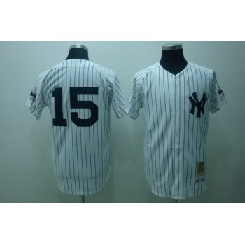 New York Yankees #15 Thurman Munson 1973 White Throwback Jersey