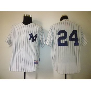 New York Yankees #24 Chris Young White Jersey