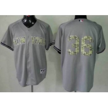 New York Yankees #36 Carlos Beltran Gray With Camo Jersey