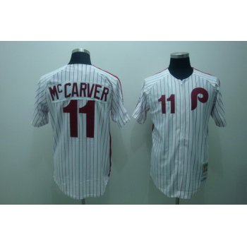 Philadelphia Phillies #11 Tim McCarver 1976 White Throwback Jersey