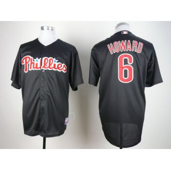 Philadelphia Phillies #6 Ryan Howard Black Jersey