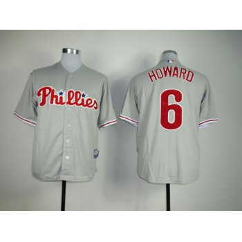 Philadelphia Phillies #6 Ryan Howard Gray Jersey