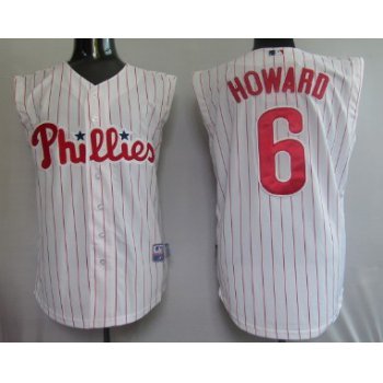 Philadelphia Phillies #6 Ryan Howard White Sleeveless Jersey