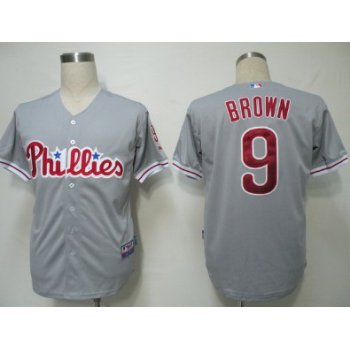 Philadelphia Phillies #9 Domonic Brown Gray Jersey