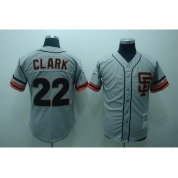 San Francisco Giants #22 Will Clark 1989 Gray Throwback Jersey