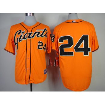 San Francisco Giants #24 Willie Mays Orange Cool Base Jersey