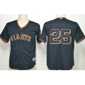 San Francisco Giants #25 Barry Bonds Black Cool Base Jersey