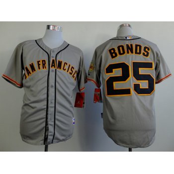 San Francisco Giants #25 Barry Bonds Gray Cool Base Jersey