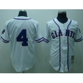 San Francisco Giants #4 Mel Ott 1940 White Throwback Jersey