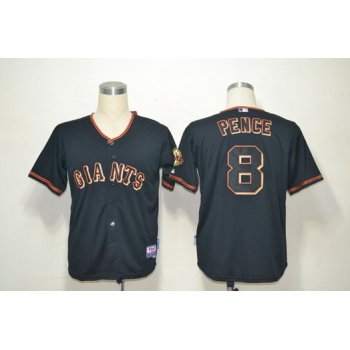 San Francisco Giants #8 Hunter Pence Black Jersey