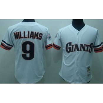 San Francisco Giants #9 Matt Williams 1989 White Throwback Jersey