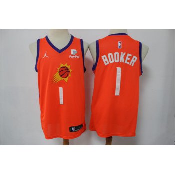 Men Phoenix Suns 1 Booker Orange Game 2021 NBA Jersey