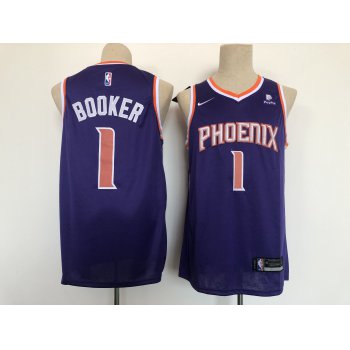 Men Phoenix Suns 1 Booker Purple Game Nike 2021 NBA Jersey