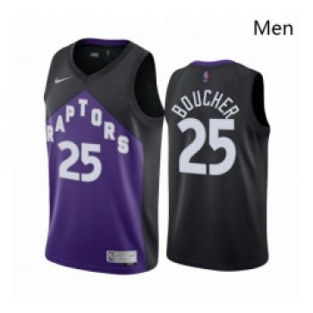 Men Toronto Raptors 25 Chris Boucher Purple NBA Swingman 2020 21 Earned Edition Jersey