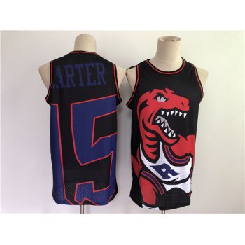 Men's Toronto Raptors #15 Vince Carter Black Big Face Throwback Stitched Jersey