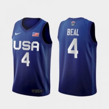 Men's USA Team Bradley Beal Away Blue 2021 Tokyo Olympics Jersey