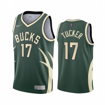 Milwaukee Bucks #17 P.J. Tucker Green NBA Swingman 2020-21 Earned Edition Jersey