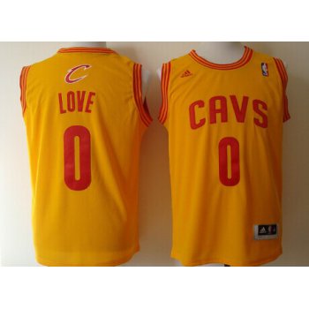 Cleveland Cavaliers #0 Kevin Love Revolution 30 Swingman Yellow Jersey