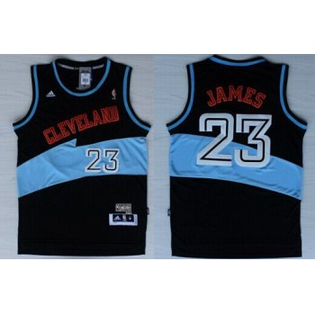 Cleveland Cavaliers #23 LeBron James ABA Hardwood Classic Swingman Black Jersey