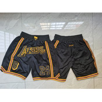 Lakers Teams Black 8 & 24 Just Don With Pocket Swingman Shorts