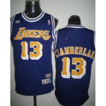 Los Angeles Lakers #13 Wilt Chamberlain Purple Swingman Throwback Jersey