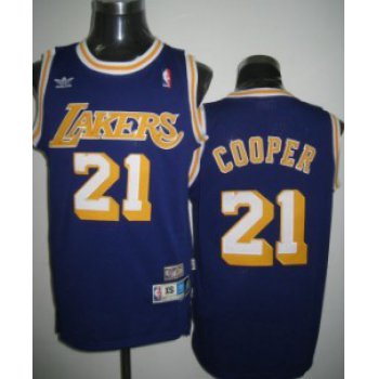 Los Angeles Lakers #21 Michael Cooper Purple Swingman Throwback Jersey