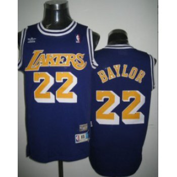 Los Angeles Lakers #22 Elgin Baylor Purple Swingman Throwback Jersey